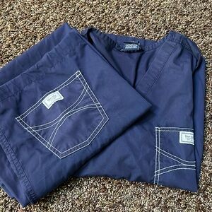 Navy size small Blue Sky Classic Shelby scrub top and bottoms